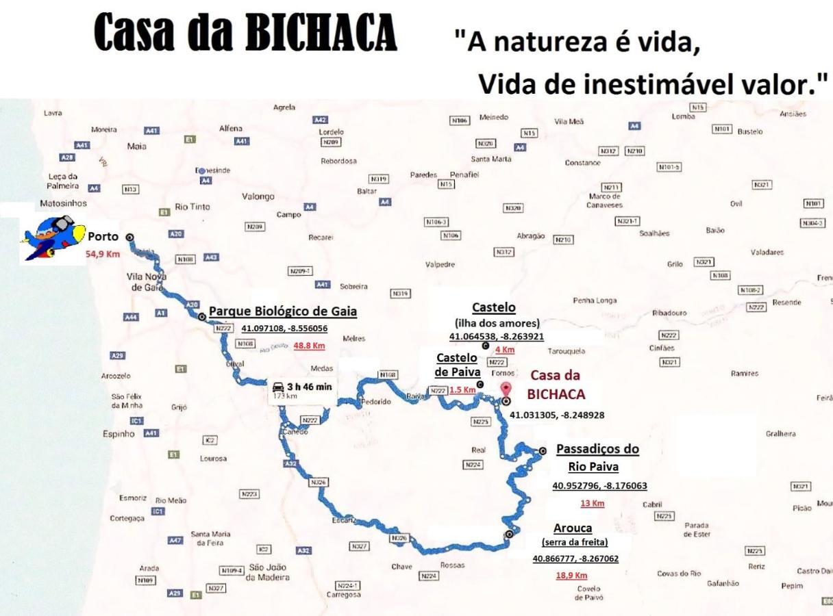 Casa Da Bichaca Guest House Castelo de Paiva Luaran gambar